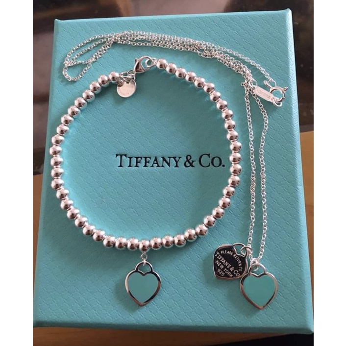 Conjunto Colar e Pulseira Tiffany Prata 925
