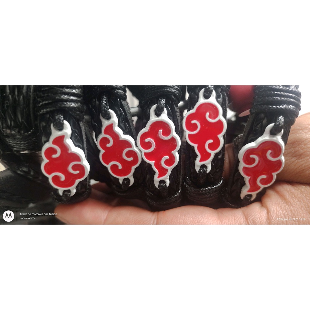 Pulseira Akatsuki Nuvem Vermelha Anime Naruto