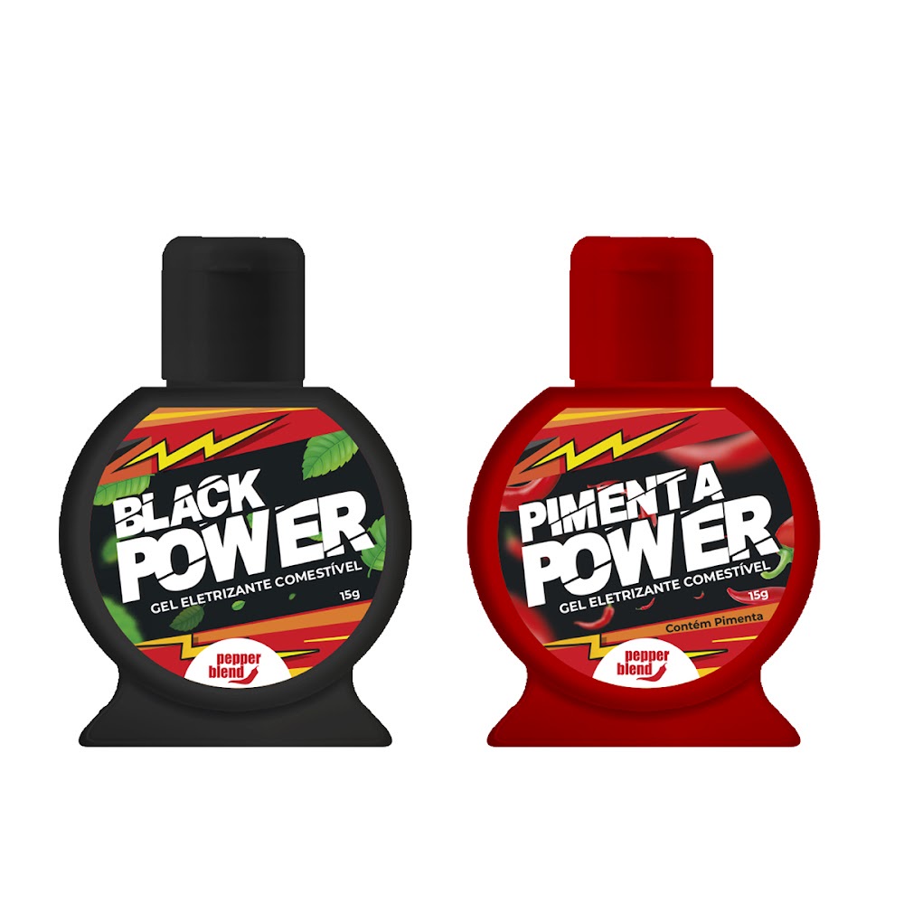 Gel Comestível Sexo Oral EXTRA FORTE Black Power Gel Eletrizante Menta E  Pimenta Produtos SexShop Atacado Revenda 15g