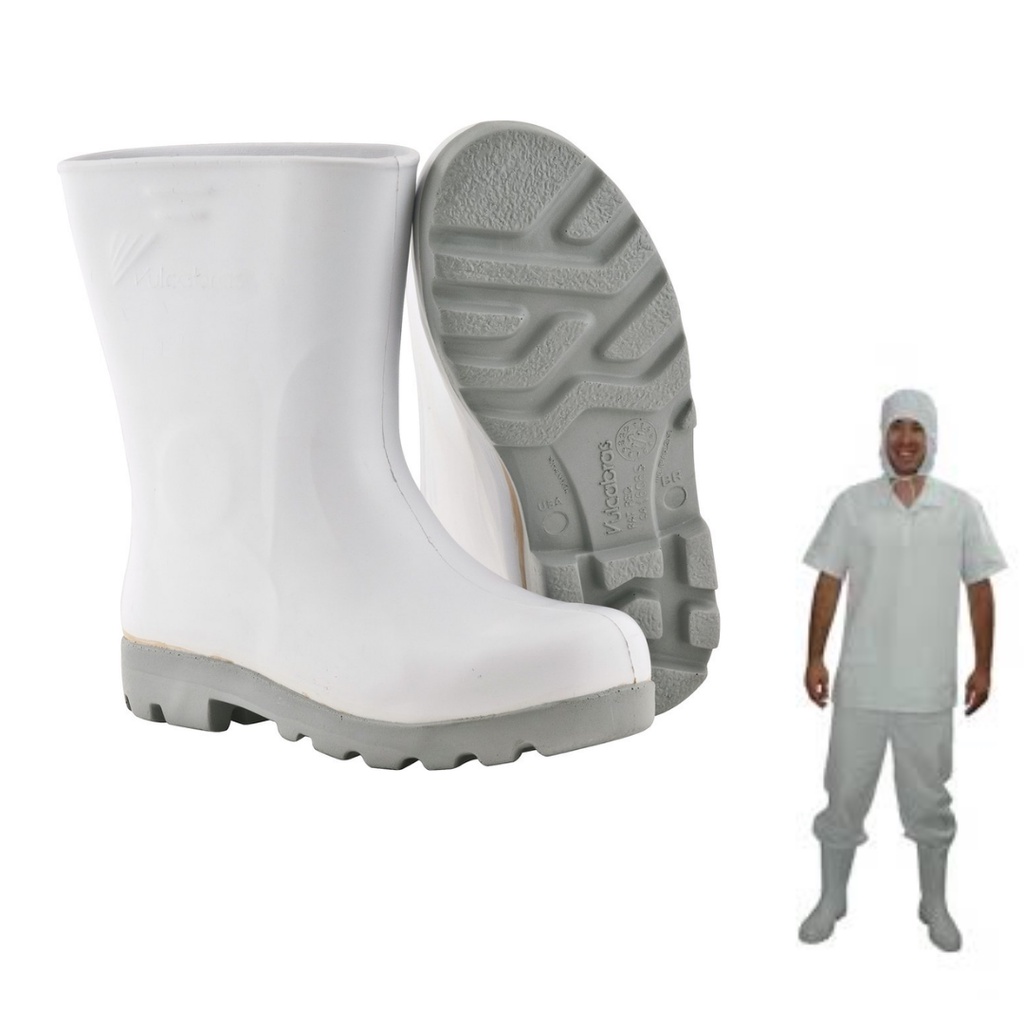 Bota Overtech Vulcabras de Açougueiro para Proteção dos Pés para Frigorifico Impermeável Antiderrapante Super leve Levinha