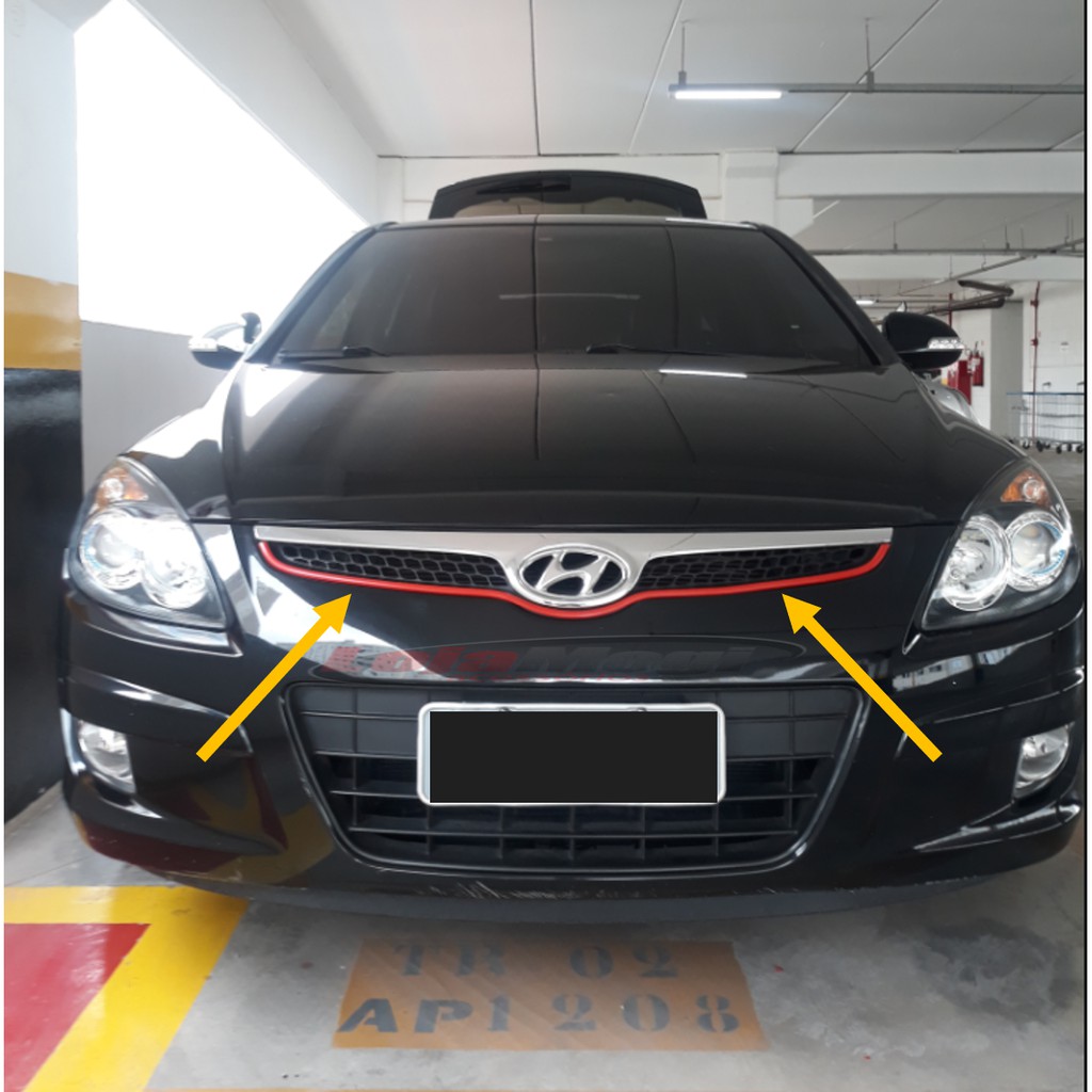 Hyundai I30 Aplique Friso vermelho Grade Sob Medida | Shopee Brasil