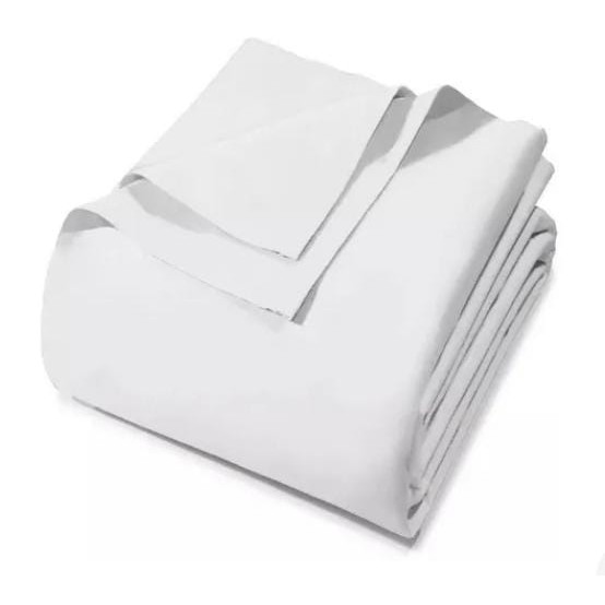 kit 4 lençol solteiro presidio, branco sem elasticos 100% poliester ATACADO E VAREJO