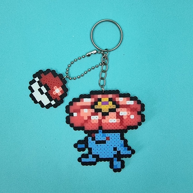 Chaveiro Ímã Pin Bottom Vileplume Pokémon Pixel Art Pixel Arte Perler Beads Shopee Brasil