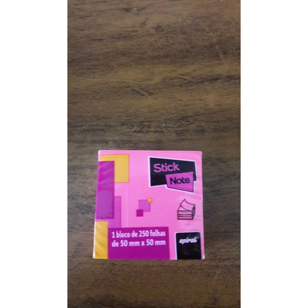 stick note rosa neon 250 folhas | Shopee Brasil