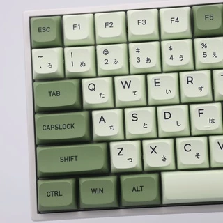 Matcha 122key Xda Chaveiros Thai keycap PBT dye Sub Japonês/Inglês Filco/Pato/Ikbc
