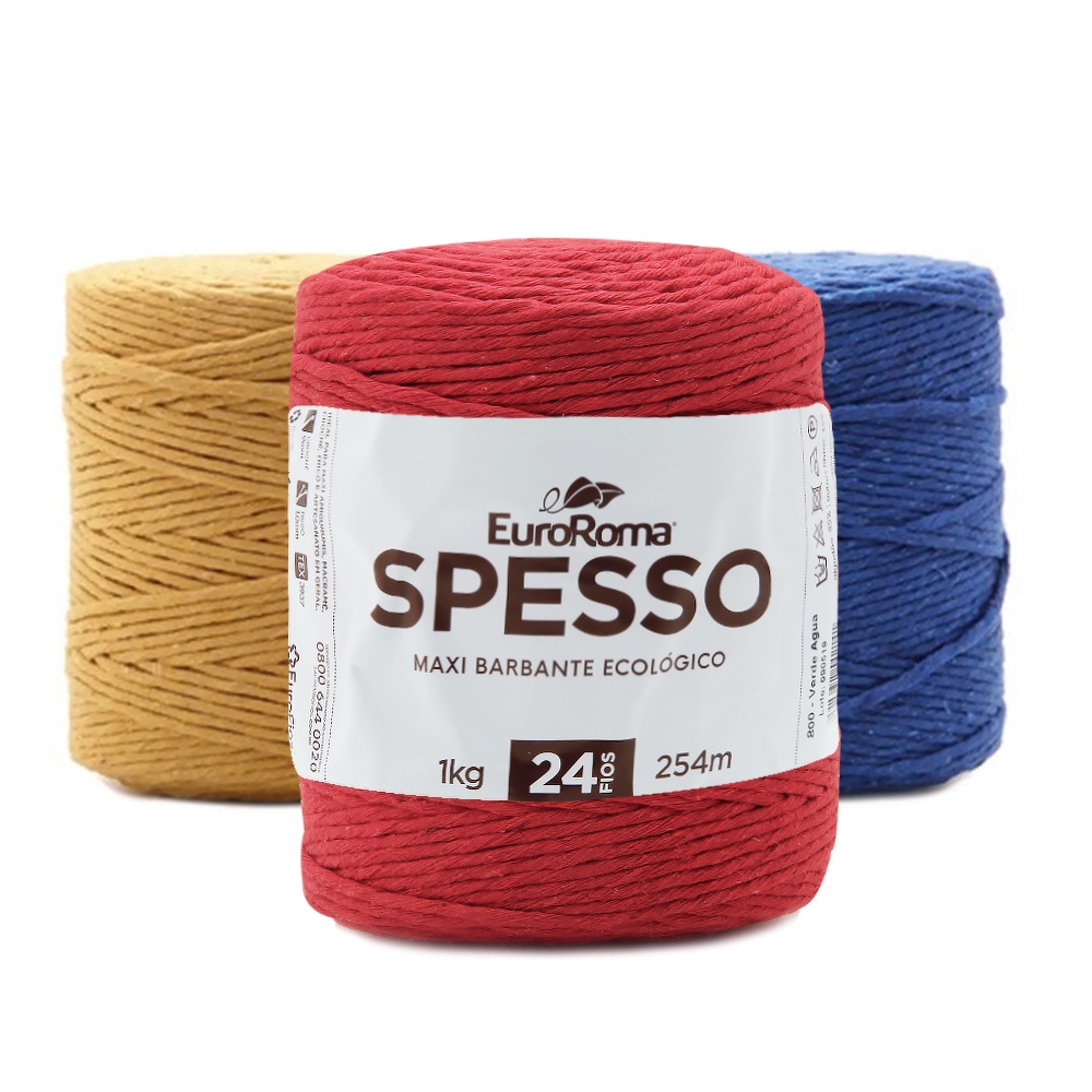 Barbante Spesso EuroRoma 24 Fios 1kg 254mts | Shopee Brasil