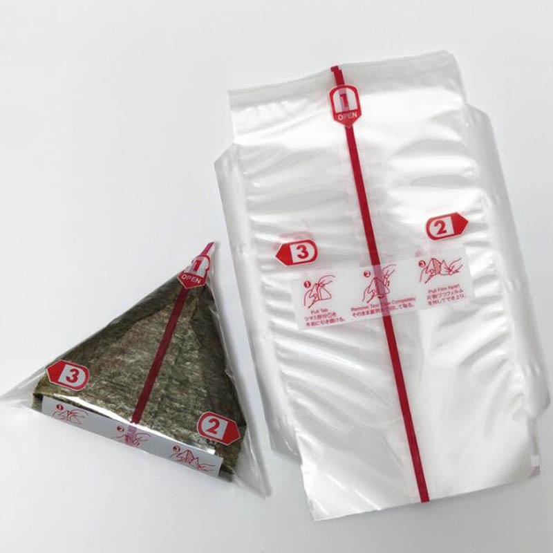 Saco De Embalagem Triangular De Bola De Arroz 100pçs Plástico Nori Onigiri Sushi Easy Tear Bento Acessórios (Não Inclui Algas Marinhas)