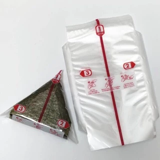 Saco De Embalagem Triangular De Bola De Arroz 100pçs Plástico Nori Onigiri Sushi Easy Tear Bento Acessórios (Não Inclui Algas Marinhas)