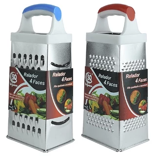 Ralador de Legumes Inox Manual 4 Faces para Verduras Legumes Queijo Multiuso