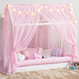 Cama Infantil Menina Casinha Solteiro para Colchão 88cm - Pink