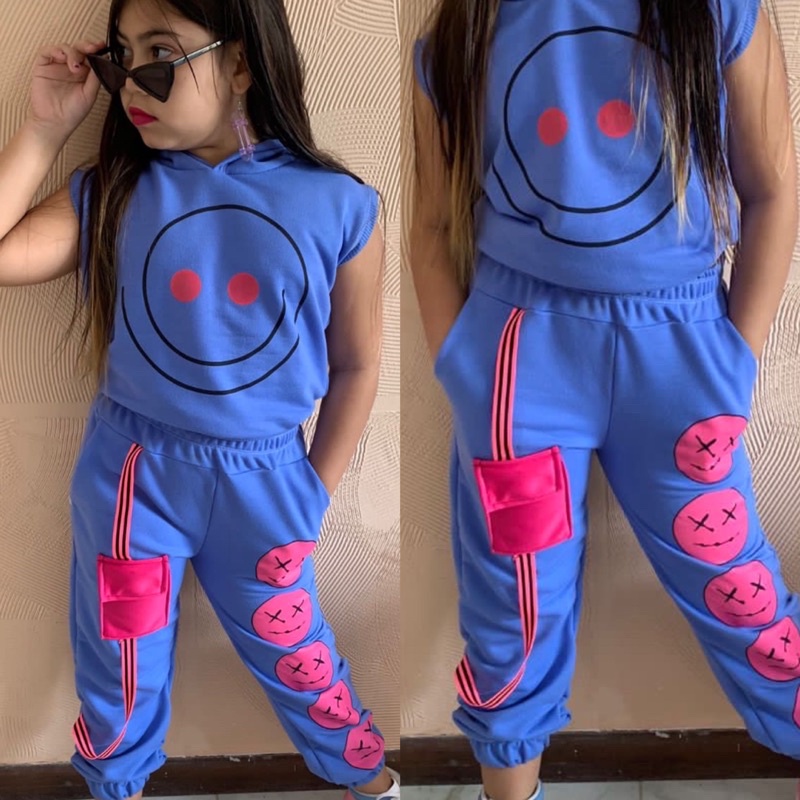 roupa infantil menina Conjunto juvenil moda blogueirinha meia estação Shopee Brasil