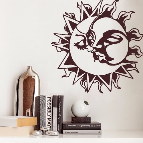 Adesivo Parede Sala Quarto Mandala Sol E Lua Universo | Shopee Brasil