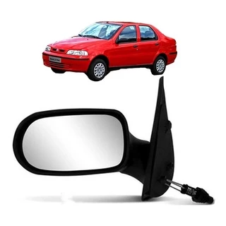 Retrovisor Siena Palio Fire 2001 2002 2003 com Controle 4 Portas Lado Esquerdo