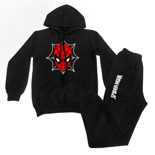 Conjunto de Moletom Homem Aranha Infantil Flanelado com Capuz