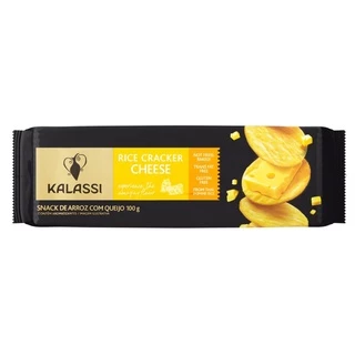 Biscoito de Arroz Importado, Kalassi, Queijo, Pacote 100g