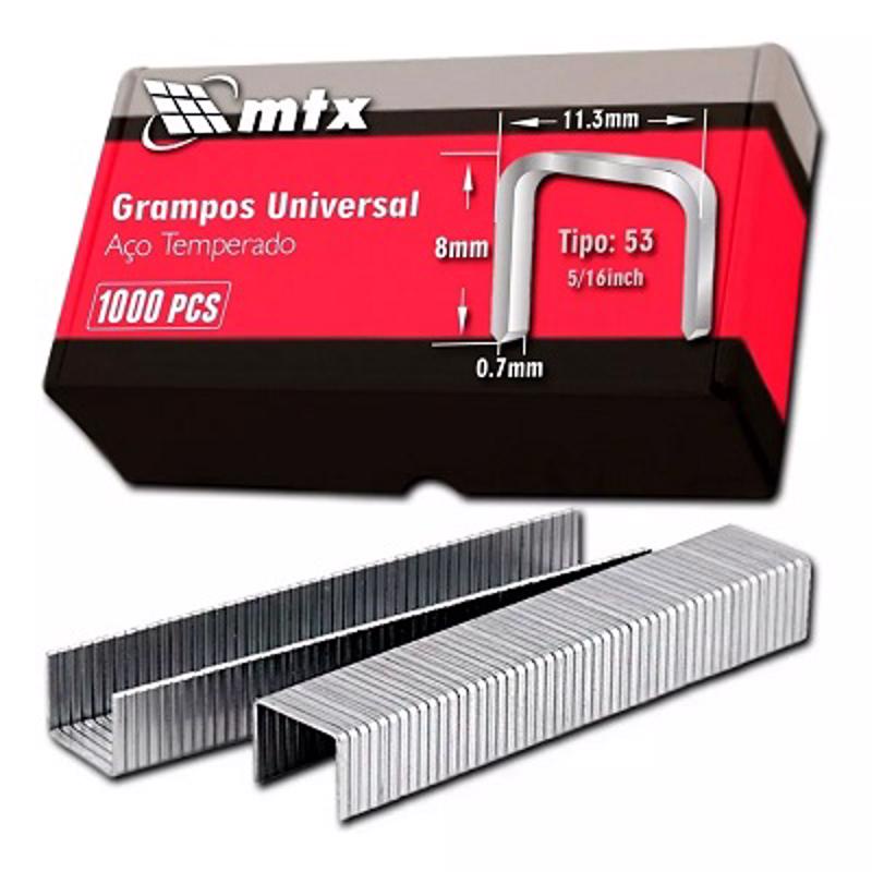 Caixa De Grampo Para Grampeador 8mm Aço 1000 Unidades Mtx | Shopee Brasil