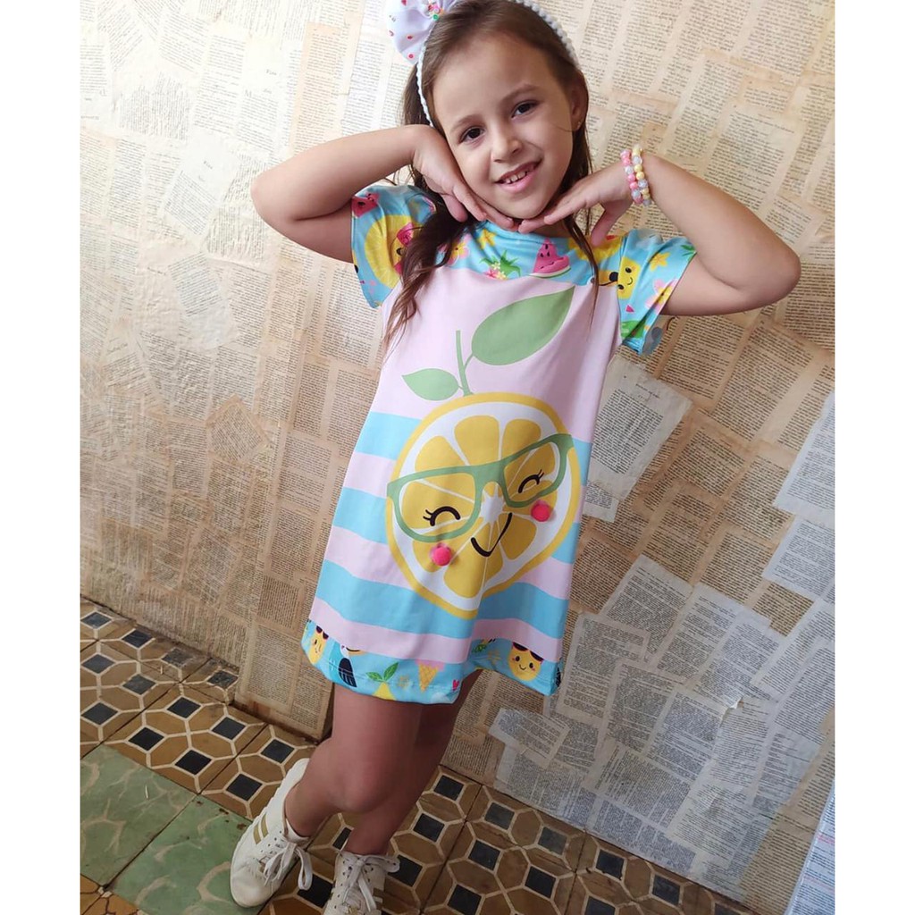 Vestido infantil festa store tropical