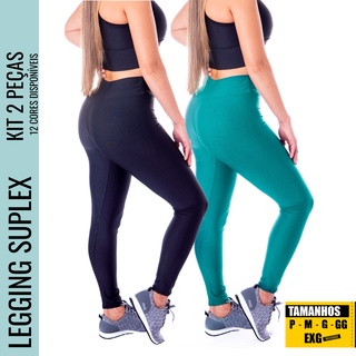 Calça leg fitness lisa feminina suplex cós alto legging - R$ 59.90, cor  Vermelho (de cintura alta) #103023, compre agora