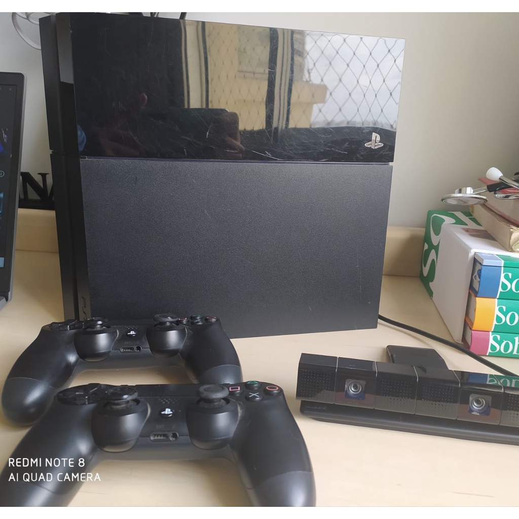 Sony Ps4 Playstation 4 Slim 1TB Bivolt + 2 Controles Dualshock 4 + 2 Jogos  Mídia Física- Frete Grátis !!