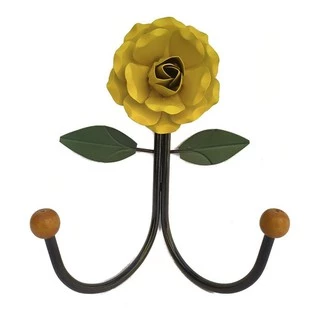 Cabideiro Cabide De Parede 2 Ganchos Suporte De Bolsas Arara Para Roupas Espelhos Grande De Ferro Tema De Flores