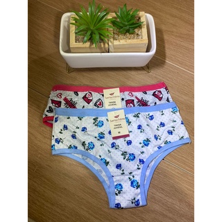 Kit C/7 Tangas Calcinha Juvenil menina moça Estampada lingerie