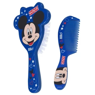 Conjunto Escova E Pente De Cabelo Mickey Azul - Lillo em Oferta na Shopee