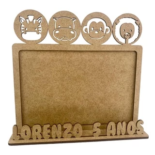 50 Porta Retrato Selva Safari Personalizado MDF CRU