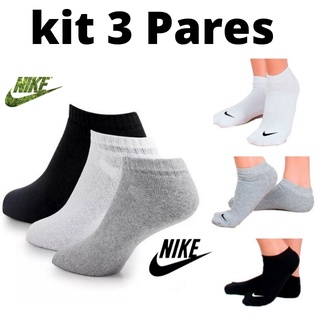 kit 3 meias soquete curta masculina e feminina