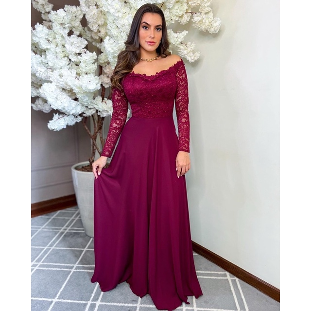 Vestido best sale marsala madrinha