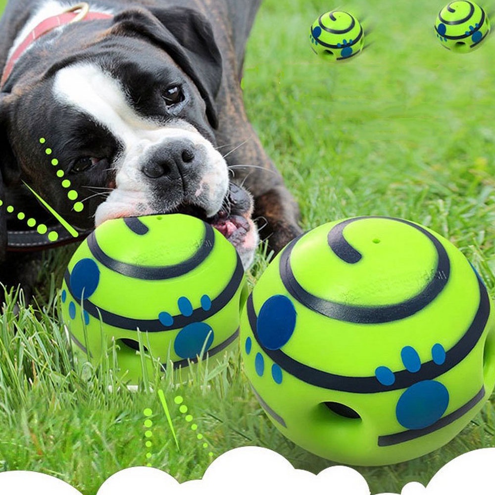 14CM Bola Interativa Cachorro Brinquedo Divertido De Mastigar Wobble Wag Giggle Ball