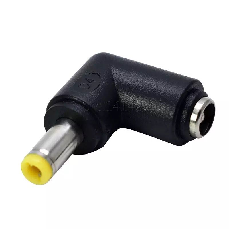 Adaptador 90 graus fonte de conector 5.5x2.5mm fêmea, conversor de energia para 90 graus 5.5x2.5mm macho