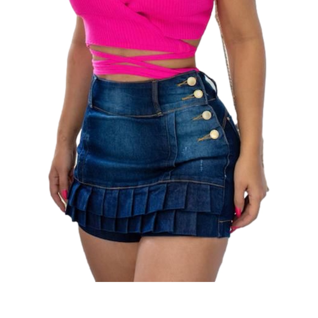 Short e deals saia jeans