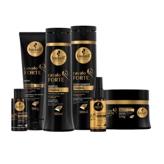 Kit Haskell Cavalo Forte 6 itens - Força Brilho e Crescimento - Shampoo 300g + Condicionador 300g + Mascara 300gr + Selante de Pontas 35ml + Complexo fortalecedor 35ml + Leave in 150g