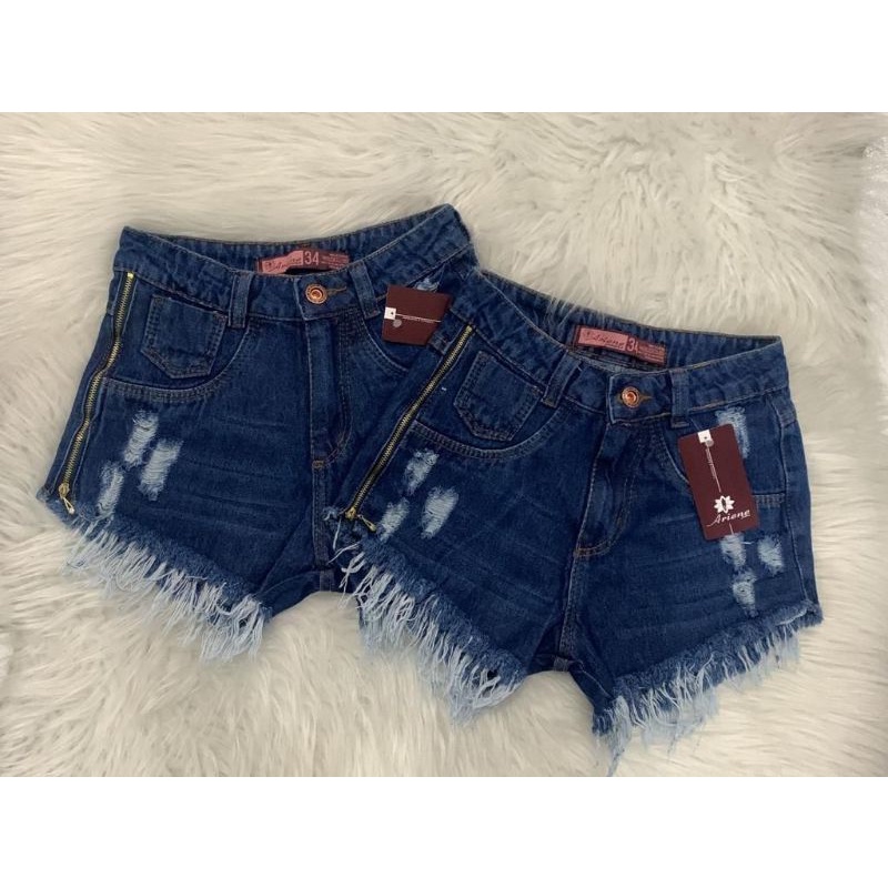 Short jeans hot sale escuro