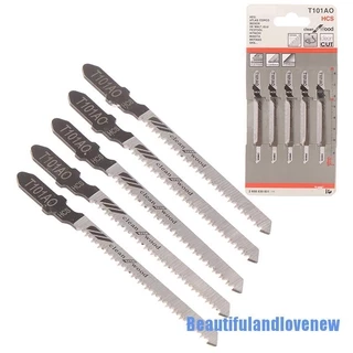 Beautifulandlovenew 0312 5pçs T101Ao Hcs T-Shank Lâmina Curva / Ferramenta De Corte Para Madeira Plástico / Serra