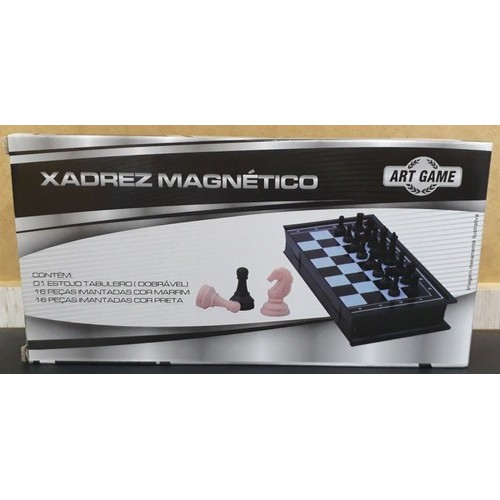 JOGO DE XADREZ MAGNÉTICO DOBRÁVEL 32 PEÇAS PEQUENO 19,5 CM - IM42072