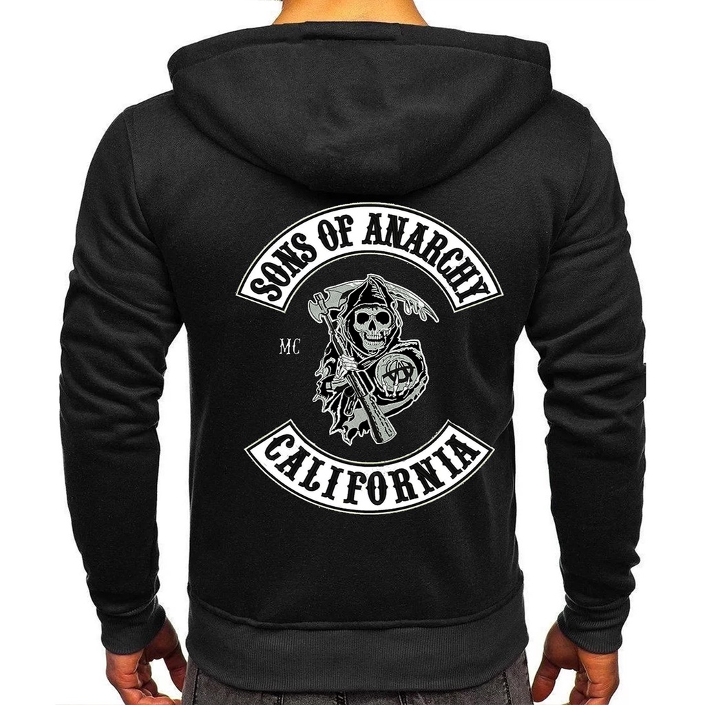 Moletom Bordado Sons of Anarchy Filhos da Anarquia SamCro Jaqueta