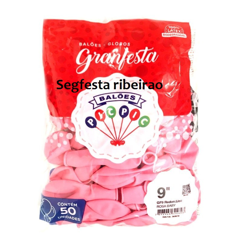 kit100 bexigas liso Rosa baby N°9 pic pic | Shopee Brasil