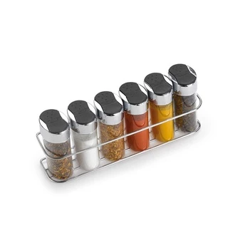 porta tempero 6 frascos de parede ou mesa com potes comporta 100g cada porta condimentos