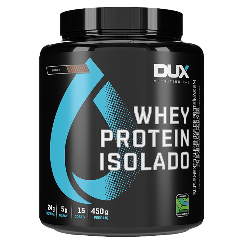Whey Protein Isolado 100% Proteina Cookies Pote 450g – Dux Nutrition