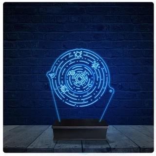Luminária Led Acrilico Abajur - Sistema Solar Sol