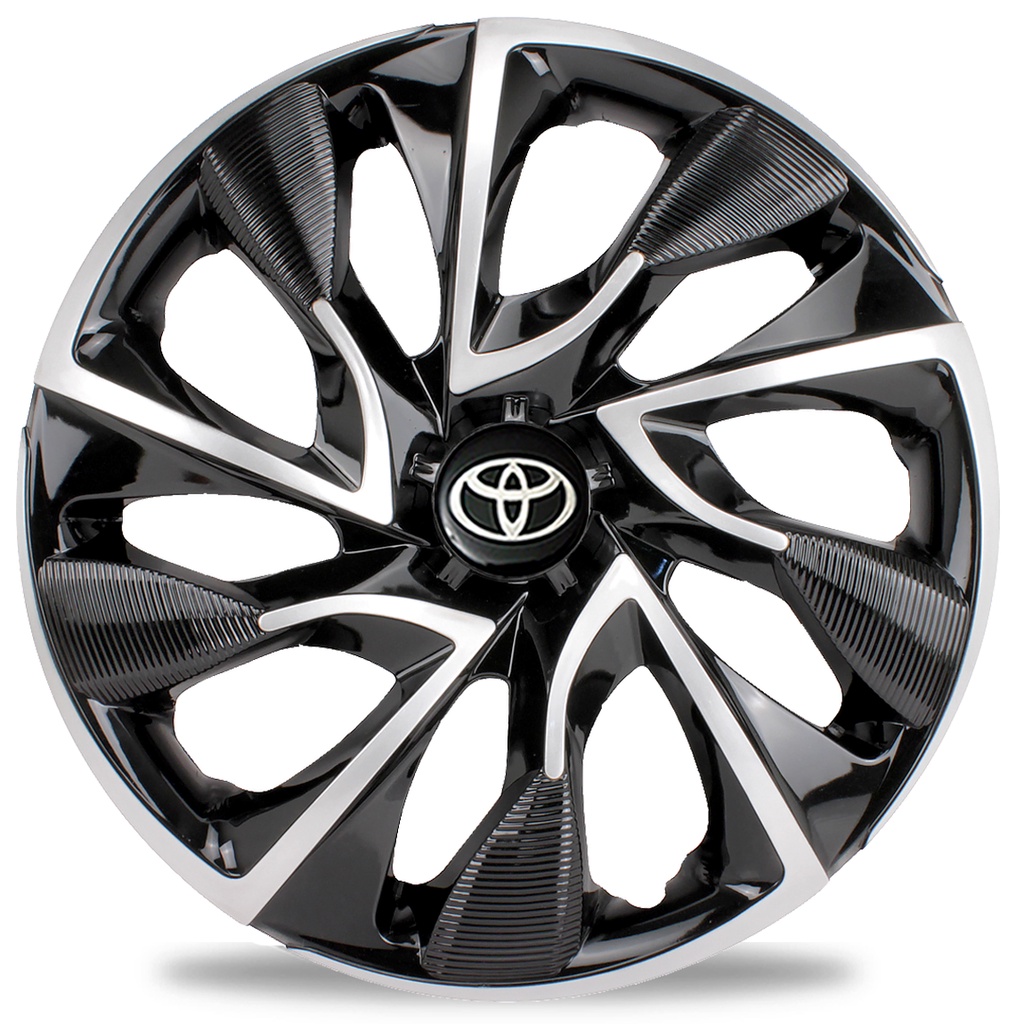 Calota Esportiva Ds4 Aro 14 Black / Silver Toyota Etios Corolla