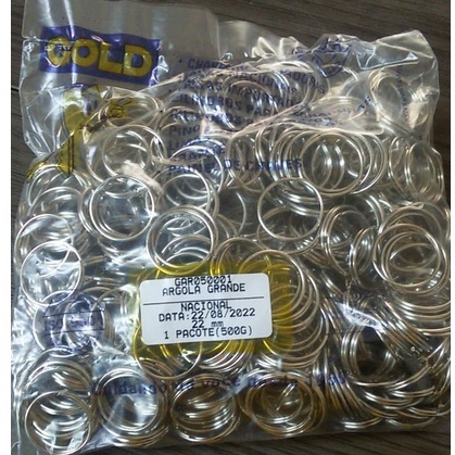 Argola Grande para Chaveiro Pacote com 500 Gramas