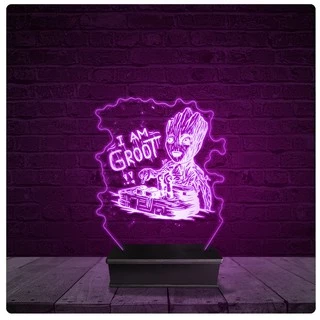 Luminária e Abajur Acrílico Led - I am Groot Marvel 10