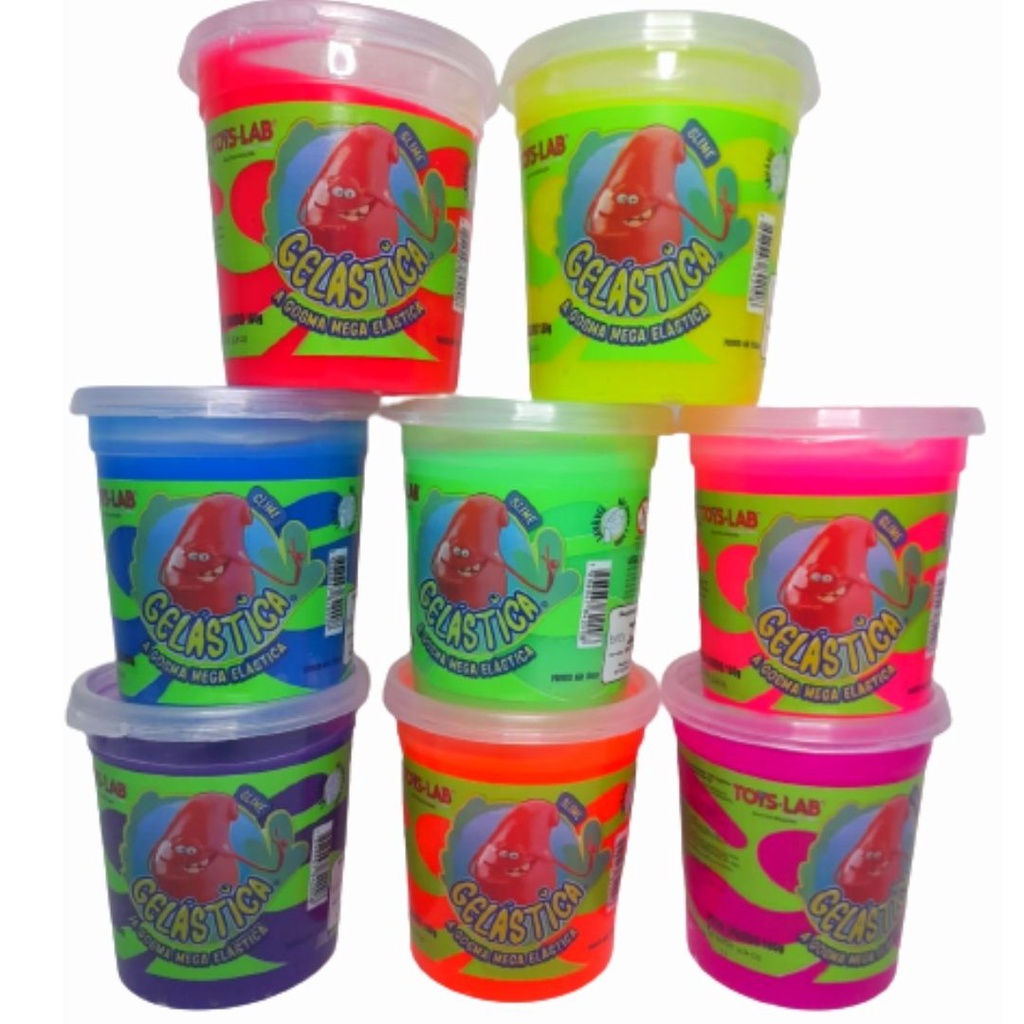 Kit Slime Gosma Mega Elástica- Gelástica Slime Várias Cores- 03 ...