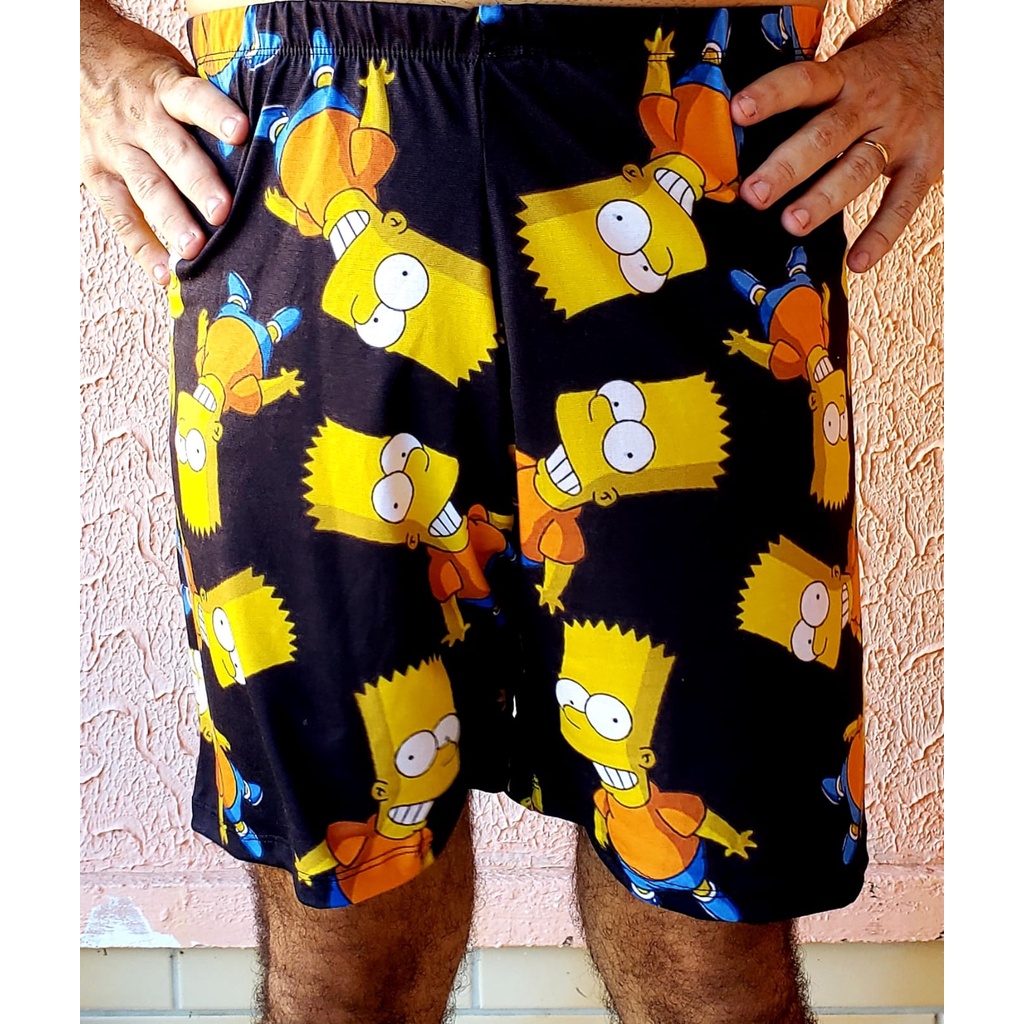 Pijama Short Masculino - Bart Simpsons | Shopee Brasil