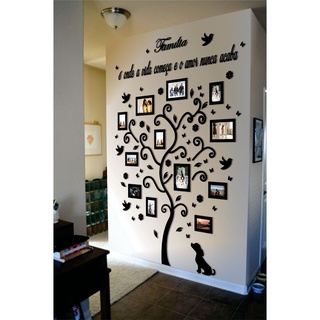 Quadro Moldura Árvore Genealógica MDF pintado ,casa, decoração letras P Onde a vida começa