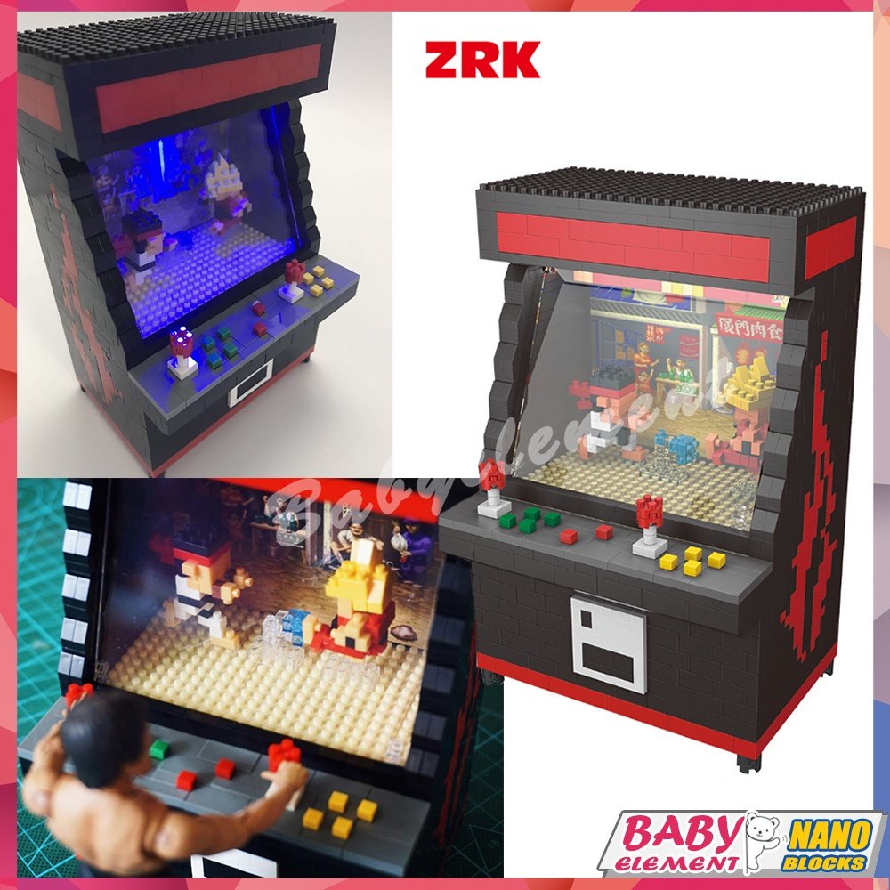 Nano Blocos Edição De Iluminação De Console De Jogo-Street Fighter De Construção Modelo Decorativo Criativo Brinquedos Decorativos Presentes Para Meninos