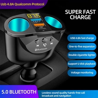 4.8A Tomada De Carregador De Carro USB Duplo QC 3.0 Carga Rápida 12-24V Display LCD Automático Soquetes De Cigarro Adaptador De Energia