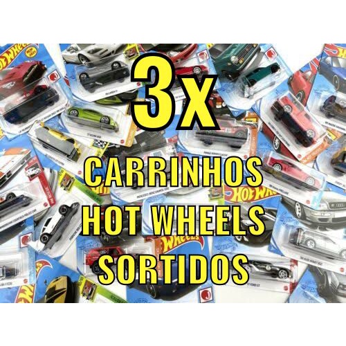 3X Carrinhos Hot Wheels Sortidos 1:64 Mattel em Promoção na Americanas